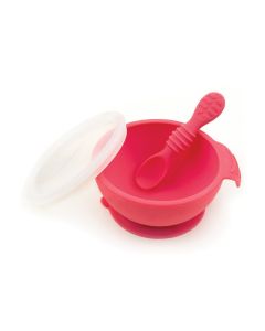 Bumkins Silicone First Feeding Set - Silicone Red
