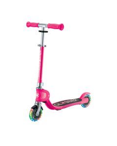 Globber FLOW FOLDABLE JUNIOR with lights - Pastel Pink/ Fuchsia