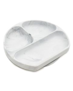 Bumkins Silicone Grip Dish - Marble