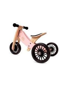 Kinderfeets Tiny Tot Plus 2-in-1 Trike Balance Bike - Rose