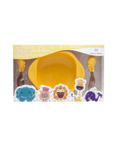 Marcus & Marcus Toddler Mealtime Set - Lola the Giraffe -Yellow