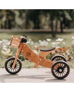 Kinderfeets Tiny Tot Plus 2-in-1 Trike Balance Bike - Bamboo