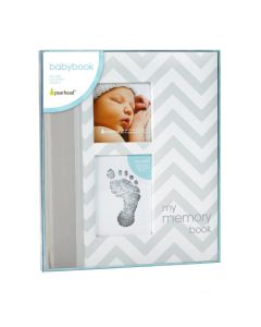 PEARHEAD Baby Book Chevron - Grey
