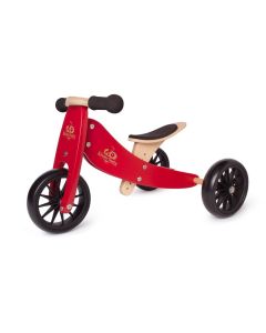 Kinderfeets Tiny Tot 2-in-1 Trike Balance Bike - Cherry Red