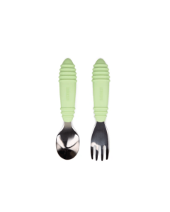 Bumkins Spoon and Fork - Sage