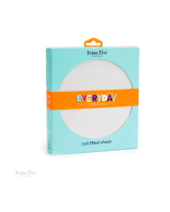 Bubba Blue Everyday Essentials Cot Fitted Sheet - White