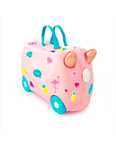Trunki Kids Ride On Luggage Suitcase - Flossi The Flamingo