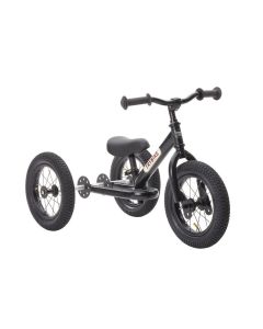 Trybike 2 in 1 Steel Balance Bike and Trike - Black