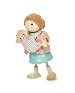 Tender Leaf Toys Miniature Mrs Goodwood with Flexible Limbs & a Baby
