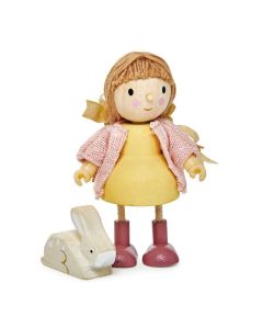 Tender Leaf Toys Miniature Doll Amy with Flexible Limbs & Her Rabbit