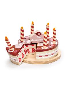 Tender Leaf Toys Pretend Chocolate Birthday Cake