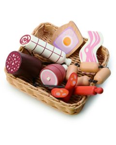 Tender Leaf Toys Pretend Charcuterie Meat Basket