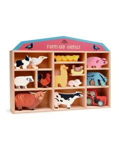 Tender Leaf Toys Display Shelf Set - Farmyard Animals