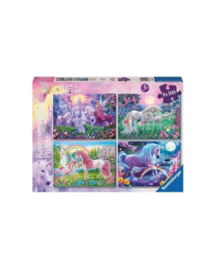 Ravensburger - Magical Unicorns Puzzle 4x100 Pieces