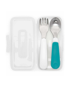 Oxo Tot On The Go Fork And Spoon Set - Teal