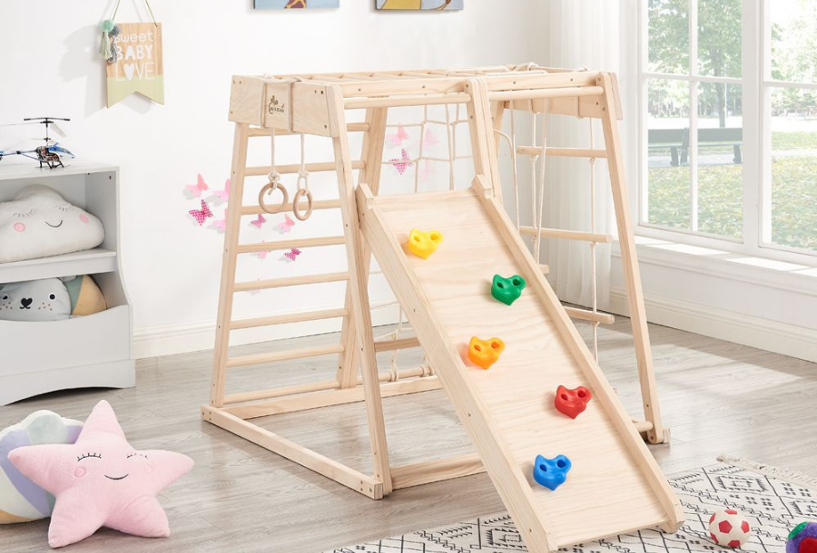 Hudson Pikler Timber Baby Activity Station | indoor slides for baby austalia