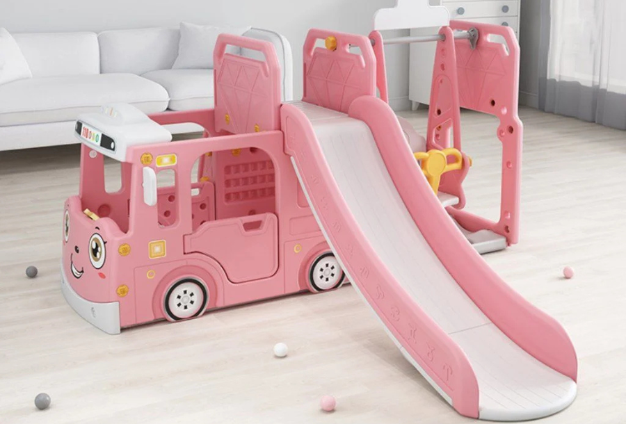 Lucas Baby Slider and Swing Play Center with Bus | indoor slides for baby austalia